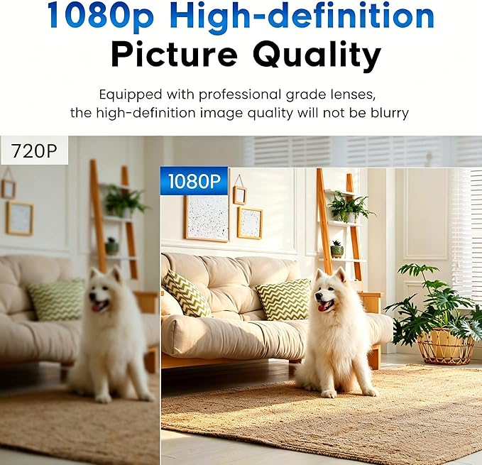 1080P WiFi Security Camera Wall Outlet - Mini Indoor Nanny Cam with Local SD Card Storage（SD Card not Included）, 120° Wide Angle, No Battery Needed Plug-in Camera for Baby/Pet/Home Security