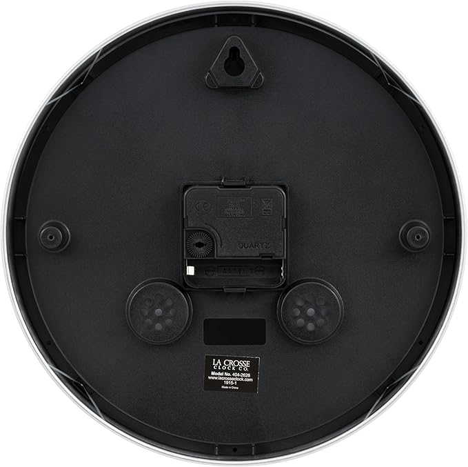 La Crosse Clock 404-2626 10-in. Nash Analog Quartz Wall Clock