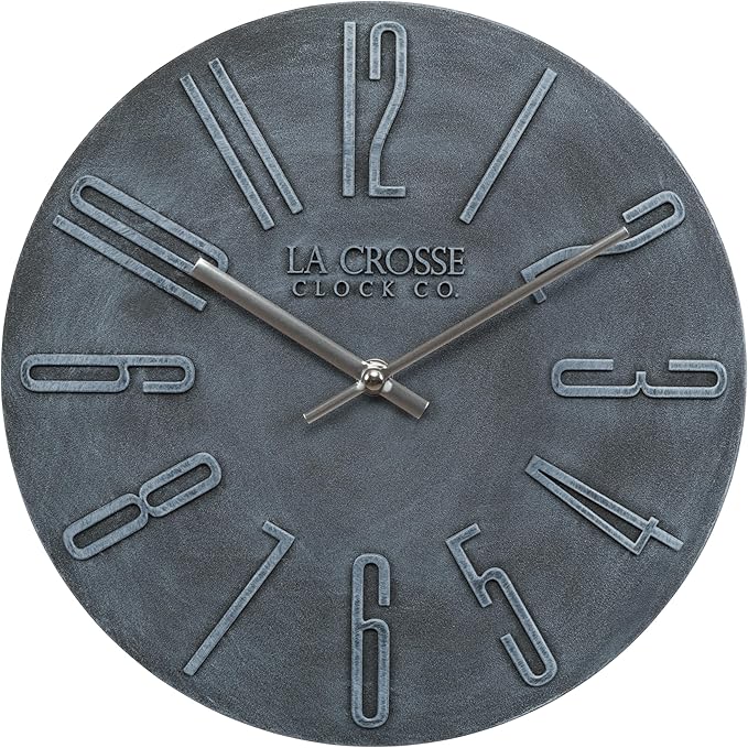 La Crosse Clock 404-3028B 11-inch Cormac Analog Quartz Wall Clock