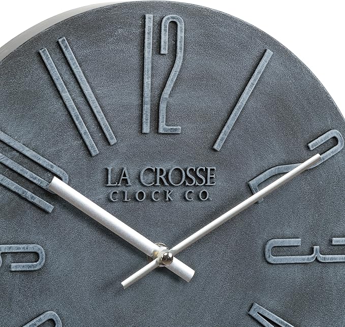 La Crosse Clock 404-3028B 11-inch Cormac Analog Quartz Wall Clock
