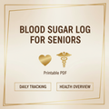 Blood Sugar Log for Seniors