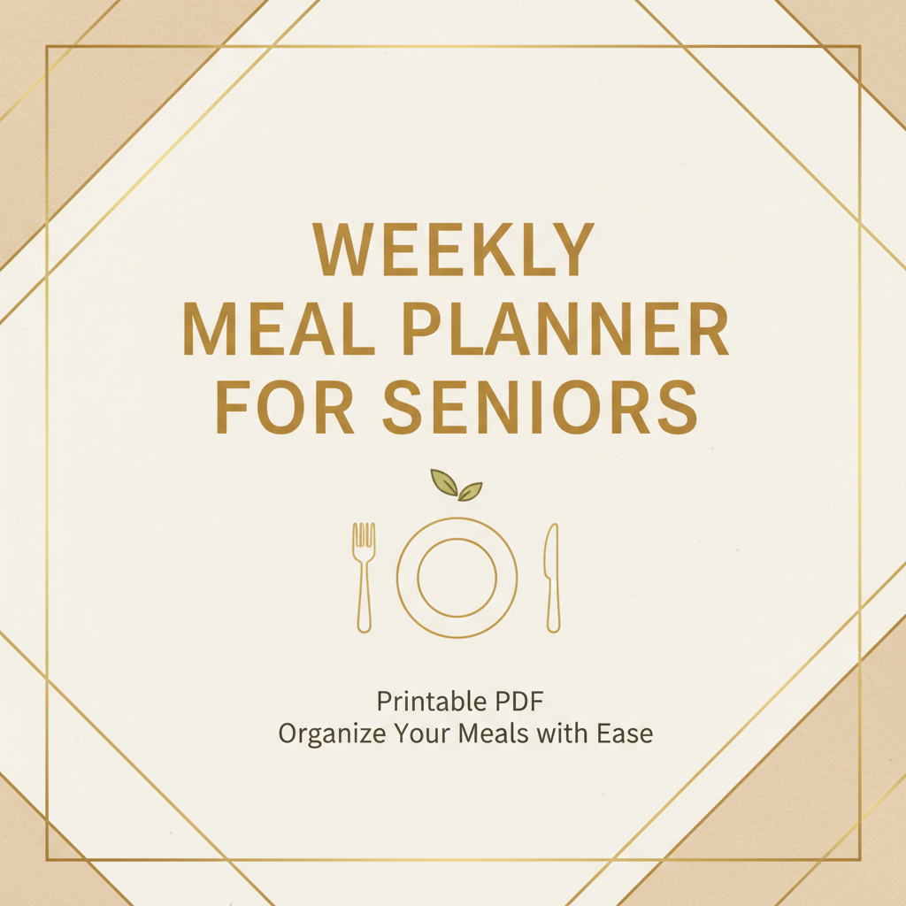 Weekly Meal Planner for Seniors