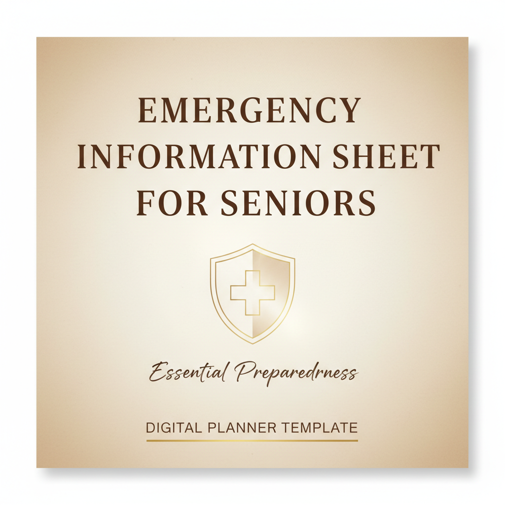 Emergency Information Sheet for Seniors